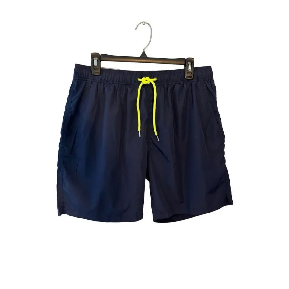 YNIMIOAOX navy blue swim trunks with front and back pockets - 36